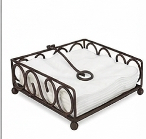 Porte-serviettes en métal avec motif vintage, sur pied, idéal pour une utilisation sur table, à la maison et à l'hôtel - Product Image 5