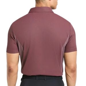 Polo pour homme bordeaux à manches courtes, col classique, logo personnalisé, fabricant OEM, vente en gros, vêtements de sport pour le golf et le tennis, qualité supérieure - Product Image 6