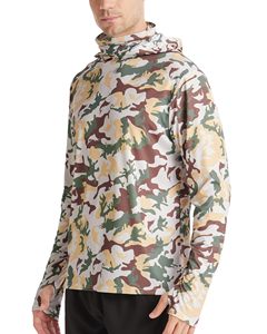เสื้อฮู้ดตกปลาแขนยาวน้ำหนักเบา พร้อมผ้าคลุมคอ ป้องกันรังสียูวี UPF 50+ แห้งเร็ว ระบายอากาศดี  รับสกรีนลายตามสั่ง - Product Image 3
