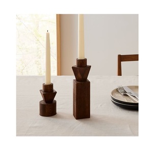 Handcrafted wooden candle holder with natural wood finish for <b>tea</b> <b>light</b> candles rustic home decor table centerpiece decoration - Product Image 4
