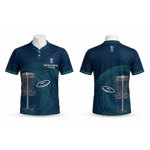 เสื้อดิสก์กอล์ฟคุณภาพสูง ปรับแต่งได้ ระบายอากาศ แห้งเร็ว ชุดกีฬาสำหรับฝึกซ้อมและการแข่งขัน ซึมซับเหงื่อได้ดี รับผลิตแบบ OEM ODM - Product Image 1