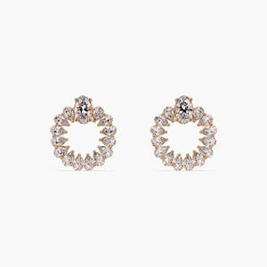 Boucles d'oreilles de luxe en or blanc 14 carats avec diamants ovales et en forme de poire cultivés en laboratoire, 1,35 ct, cadeau de mariage ou d'anniversaire pour femme - Product Image 2