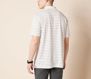 Polo rayé en coton 100% de qualité supérieure pour hommes, fabrication OEM en gros, marque personnalisée avec logo, broderie personnalisée, polo de golf 220 GSM - Product Image 2