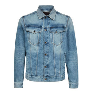 Chaqueta de Mezclilla Ligera para Hombre, Estilo Clásico con Botones, Abrigo de Jean de Algodón, Manga Larga, Ropa Exterior con Bolsillos, Moda Casual Urbana - Product Image 1