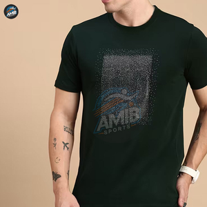 Camisetas de algodón de color sólido para hombre con impresión DTG, 100% de alta calidad, transpirables y ligeras, camisetas con impresión DTG para hombre en venta - Product Image 3