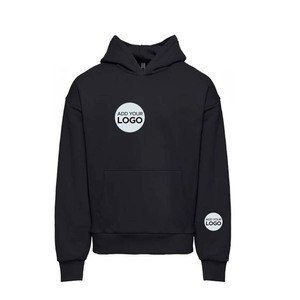 Sweat-shirts surdimensionnés pour hommes / Sweat-shirts en coton 100% avec logo personnalisé, effet usé pour hommes - Product Image 5