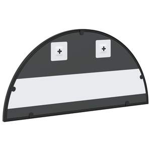 Miroir mural en verre noir de 23,6 x 11,8 pouces avec cadre en fer thermolaqué, objet de décoration intérieure unique - Product Image 5