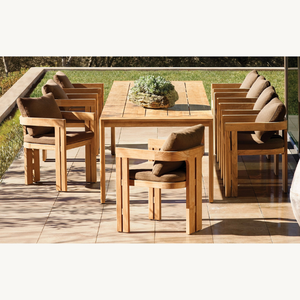 เก้าอี้เดี่ยวทำจากไม้สัก พร้อมโฟมนุ่มและทนทานสำหรับการใช้งานกลางแจ้งที่ยาวนาน - Product Image 6