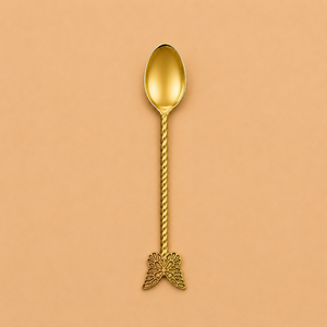 Artistic Stainless Steel Cake Fork Coral Branch Gold Finish Premium Entertaining Tableware - Product Image 4