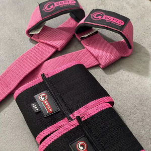 Correas de Levantamiento de Pesas en Forma de 8 y Combinación de Compresión para Muñecas con Neopreno y Elástico, Ligeras y Ajustables para Cross Training - Product Image 1