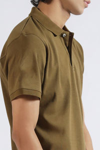 Camiseta de Manga Corta para Hombre, Tejida, 100% Algodón, Sólida, Informal, Transpirable, de Alta Calidad, Hecha a Medida, al por Mayor - Product Image 3