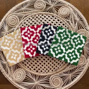 Dessous de verre modernes en résine époxy fabriqués directement Ensemble de sous-verres carrés en bois personnalisables de haute qualité Support de base de service ange - Product Image 2