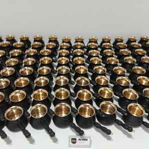 กาต้มกาแฟทองเหลืองแท้แบบตุรกี กรีก อาหรับ ยี่ห้อ Copper Bull พร้อมด้ามจับไม้ - Product Image 5