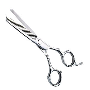 Tijeras profesionales para entresacar cabello, calidad de salón, acero inoxidable, 30 dientes, para diestros, mango largo, uso en salón - Product Image 2