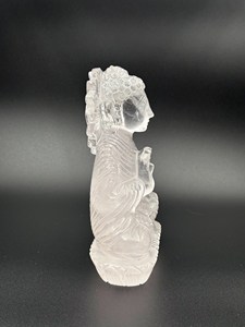 Natural Clear Quartz Buddha <b>Statue</b> 5.25 Inch | Hand Carved Crystal Meditation Idol | Spiritual Home Decor | Wholesale OEM ODM Su - Product Image 4