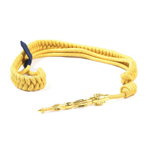 OEM Uniform Dress Cord Custom Aiguillettes & Shoulder Cords Gold Metallic Aiguillettes with Brass Tips - Product Image 6