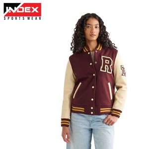 Commandes en gros de vestes universitaires personnalisées pour femmes, style Letterman, mode urbaine, vêtements d'hiver pour marque - Product Image 1