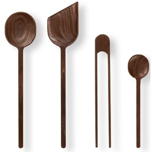 Cuchara de Madera Tallada a Mano de Primera Calidad, Diseño Creativo de Hoja, Cuchara de Madera Orgánica, Cuchara Decorativa para Servir, Juego de Utensilios de Cocina de Madera Ecológica - Product Image 4