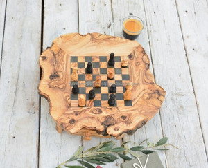 Jeu d'échecs indien de luxe en bois d'olivier artisanal Design de boîte artisanale Cadeau de jeu de société parfait pour les amoureux - Product Image 1