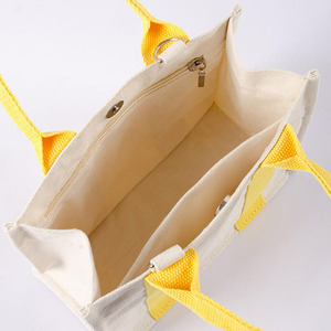 Sac fourre-tout en toile imprimé personnalisé avec logo et lettres, robuste, réutilisable, extra large, pour la plage, les courses, avec poignée d'épaule - Product Image 5