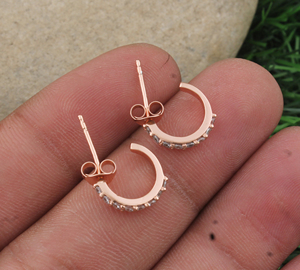 Boucles d'oreilles pendantes scintillantes en argent sterling 925 plaqué argent CZ de haute qualité, bijoux de mode minimalistes de luxe pour femmes - Product Image 5