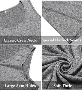 เสื้อกล้ามออกกำลังกายผู้ชาย ผ้าโพลีเอสเตอร์ถักทอ 100% แบบเรียบ แห้งเร็ว เป็นมิตรกับสิ่งแวดล้อม ระบายอากาศได้ดี เหมาะสำหรับฟิตเนสและเพาะกาย - Product Image 6