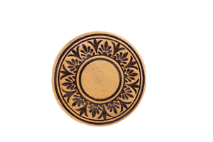Natural Wooden Carved Floral Orbit <b>Knob</b> Handle Round Vintage Cabinet Hardware Decorative Drawer Pull <b>Dresser</b> <b>Knob</b> - Product Image 3