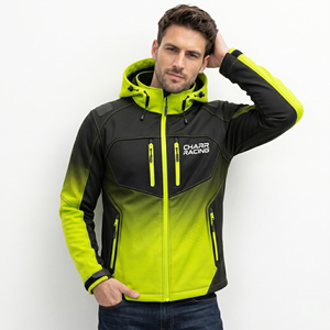 Veste Softshell de Course Moto OEM à Capuche Imprimée Personnalisée Coupe-Vent Imperméable pour Moto et Activités de Plein Air - Product Image 6