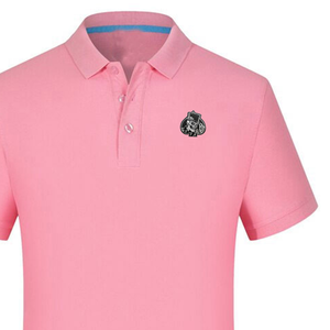 Polo de Manga Corta Rosa para Hombre, Logotipo Bordado, Informal, Tela Oxford de Algodón, Corte Regular, Diseño Transpirable - Product Image 3