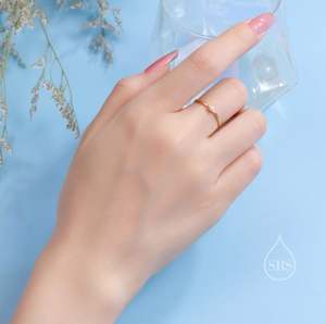 Anillo de Perlas de Agua Dulce Auténticas en Plata de Ley, Anillo de Perlas Pequeñas Naturales en Plata de Ley Recubierta de Oro, Anillo de Perlas Reales - Product Image 3