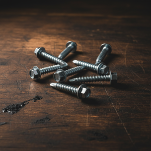 Tornillos de fijación para techos de acero al carbono de alta resistencia, galvanizados con zinc, autoperforantes, con cabeza hexagonal TEK Point, en pulgadas - Product Image 2
