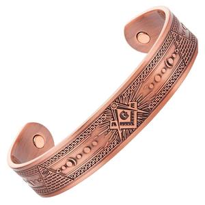 Brazalete de Cobre Sólido Hecho a Mano, Ajustable, Unisex, Minimalista, Joyería Curativa para la Muñeca, Regalo de Moda - Product Image 6