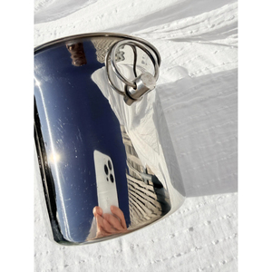 Modern Shiny Polish Antique Gold Finish Round Simple Design Metal <b>Ice</b> Bucket with Deer Handles Glam Beverage <b>Cooler</b> Supply - Product Image 4