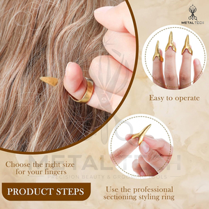 Custom Stainless Steel Hair Sectioning Rings for Women Beauty Salon Hair Extensions Removal Tools Lightweight Reusable - Product Image 3
