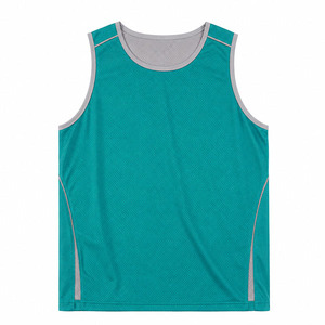 Chaleco Deportivo Unisex de Malla Teal para Entrenamiento de Fútbol, Sin Mangas, Transpirable, Cuello Redondo, para Adultos, Todas las Temporadas - Product Image 1
