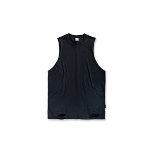 Camiseta sin mangas de punto para hombre al por mayor, ligera, de algodón suave, informal, con impresión de logotipo personalizado disponible, todos los colores - Product Image 6