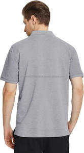 Jersey sólido con cuello en V para hombre para camisas de manga corta ligero de negocios con cuello rendimiento Golf para hombres - Product Image 3