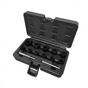 Jeu de douilles à percussion de 1/2 + 3/8 pouces personnalisables OEM Outil spécial Douilles torsadées pour usage automobile - Product Image 1