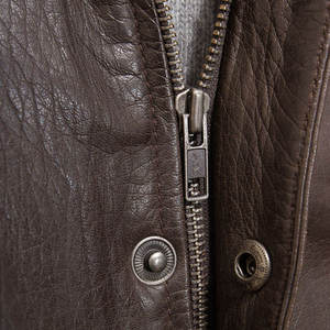 Chaqueta de Cuero Genuino 100% Personalizada para Hombre, Alta Calidad, MOQ Bajo, Color Sólido, Moda de Invierno, Estilo Urbano, Resistente al Viento e Impermeable - Product Image 4