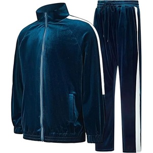 Comfortable Printed Polyester Cotton Tracksuit Set Sportswear Training Outfit - Product Image 5