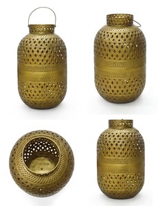 Lanterne en métal suspendue de jardin fantaisie haut de gamme, porte-bougie, décoration intérieure et extérieure, mini lanternes en métal pour bougie, grande - Product Image 5