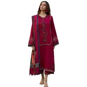 Nouvelle Collection Vêtements d'été en promotion : Salwar Kameez pakistanais 3 pièces, best-seller, en tissu Lawn non coupé, réversible, séchage rapide, infroissable - Product Image 1