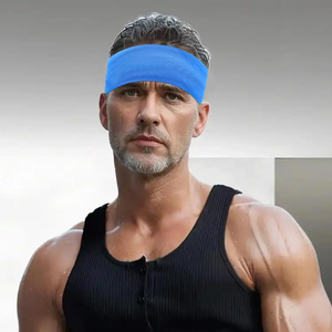 Bandeau élastique uni de style européen et américain pour la course, le fitness et le yoga - Bandeau large anti-transpiration - Product Image 2