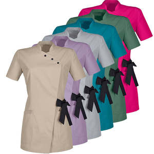 Nouvelle Tunique de Salon de Beauté Personnalisée, Uniforme Élastique pour Manucure et Spa, Blouse de Travail avec Dentelle Ajustable Tricotée pour Femmes Grandes Tailles - Product Image 1