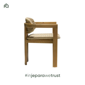 Fauteuil en teck moderne, écologique et durable pour restaurants commerciaux, hôtels, cuisines, usage extérieur - Amira - Product Image 4