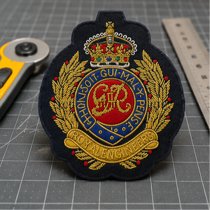 ROYAL ENGINEER Patch brodé en dentelle de haute qualité, à coudre, badge en tissu circulaire, design de luxe pour vêtement - Product Image 1