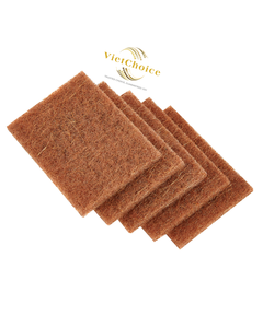 Éponge de cuisine rectangulaire VietChoice 100% naturelle en fibre de coco, écologique, biodégradable, légère, surface de récurage - Product Image 4