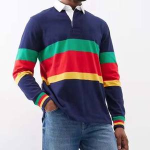 Camiseta Polo de Manga Larga para Hombre, Deportiva, Multicolor y con Diversos Diseños, Estilo Rugby, Casual, Personalizable - Product Image 1