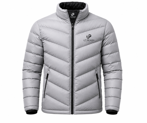 Custom Men's Lightweight Puffer <b>Jacket</b> Winter Quilted Insulated Polyester <b>Zip</b>-<b>Up</b> Coat OEM ODM Outdoor Wear Manufacturer - Product Image 1