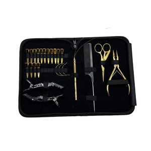 Kit de pinces professionnelles pour extensions de cheveux, qualité supérieure, logo personnalisé, avec outils d'application et de retrait de micro-liens - Product Image 1